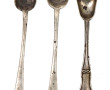 Paire de cuillères à sel en argent, poin