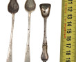 Paire de cuillères à sel en argent, poin