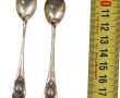 Paire de cuillères à sel en argent, poin