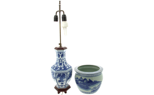 CHINE fin Xxème - Pied de lampe (H 41,5 