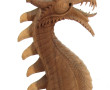 Tête de dragon en bois sculpté, H 24 cm