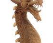Tête de dragon en bois sculpté, H 24 cm