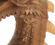 Tête de dragon en bois sculpté, H 24 cm