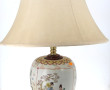 CHINE - Potiche montée en lampe, corps e