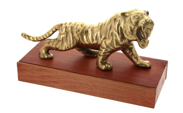 TIGRE - Sujet en laiton figurant un tigr