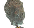 BOUDDHA - Tête de bouddha en bronze, H 1