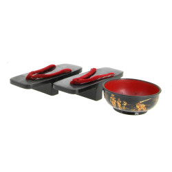 Chaussures de femme japonaise en bois la