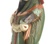 Statuette chinoise en bois sculpté polyc