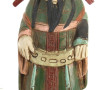Statuette chinoise en bois sculpté polyc