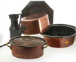 Lot de 3 cuivres (récipient creux, casse