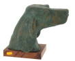 Tête de chien de chasse, sujet en résine