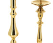 Deux pieds de lampe en laiton, H 30,5 et