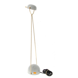 Lampe de bureau vintage en métal doré et