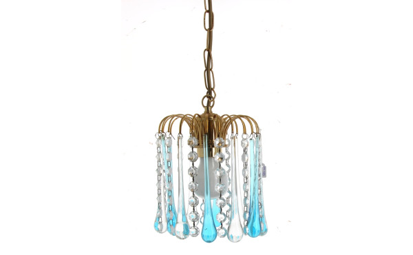 Petite suspension en métal doré et pampi