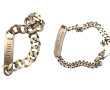 Deux gourmettes en argent, poids 93,90 g