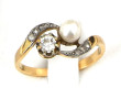 Bague ancienne style Toi et Moi, en or 1
