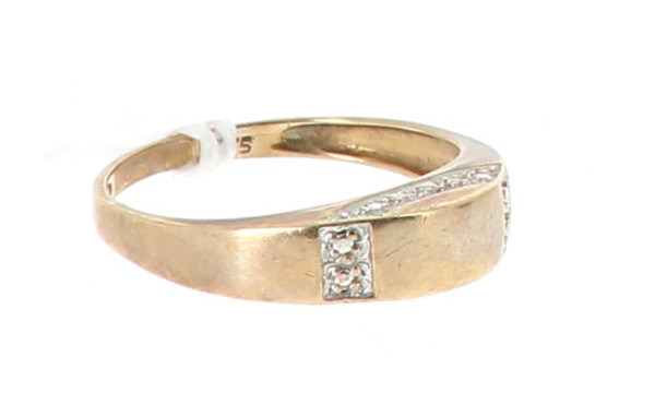 Bague 2 ors 9 cts (375ème), poids 1,80 g