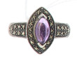 Bague en argent 925ème, strass couleur a