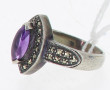Bague en argent 925ème, strass couleur a
