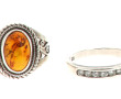 Lot de 2 bagues en argent : bague en arg
