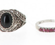 Lot de 2 bagues en argent : bague en arg