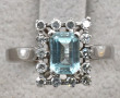 Bague en or gris 18 cts, poinçon tête d'