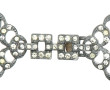 Boucle de cape ART DECO en métal et stra