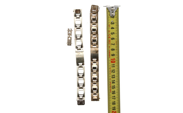 2 gourmettes vierge en argent stylisées 