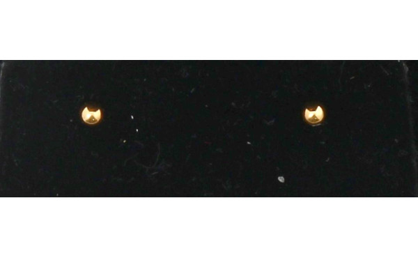 Puces d'oreilles en or jaune 750ème, poi