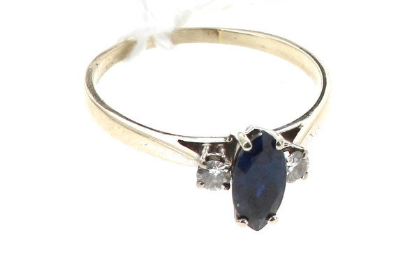 Bague en or jaune 18 carats, poinçon têt