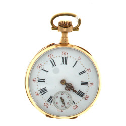Montre de gousset en or jaune 18 carats,