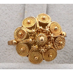 Bague en or jaune non poinçonnée, travai