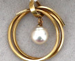 Pendentif en or 14 carats et perle forme