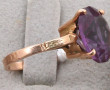 Bague en or 18 cts et améthyste synthéti