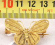 Broche papillon en or jaune non poinçonn