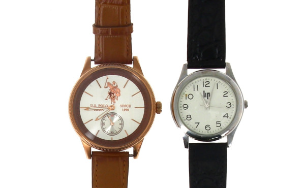 2 montres modernes à quartz (pile à chan