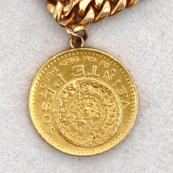 Bracelet or agrémenté d'une pièce de 20 