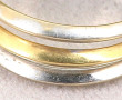 Bague 3 anneaux joints or 750ème, poids 