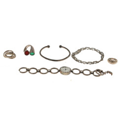 Lot de bijoux vintage en argent : gourme