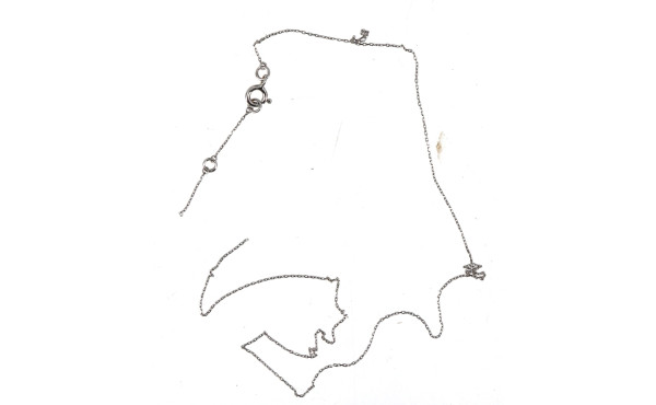 Chaîne en or gris 9 cts (375ème) acciden