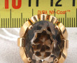 Bague en or jaune 14 cts sertie d'un qua
