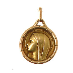Médaille de la Vierge en or jaune 18 cts