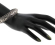 Bracelet jonc en alliage d'argent, décor
