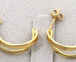 Paire de BO en or jaune, poids 1,4 gr