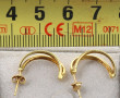 Paire de BO en or jaune, poids 1,4 gr