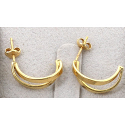 Paire de BO en or jaune, poids 1,4 gr