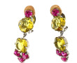 Paire de BO vintage en métal et strass d