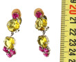 Paire de BO vintage en métal et strass d