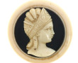 Broche circulaire façon camée couleur iv
