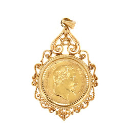 Pendentif en or jaune 18 carats, poinçon